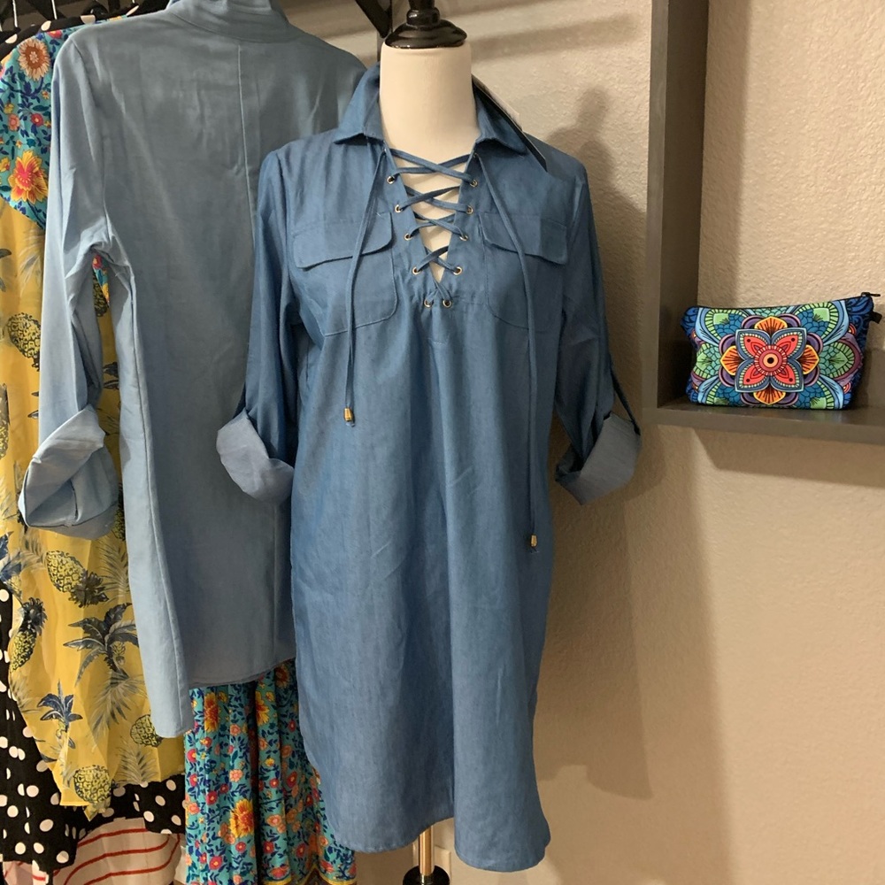 Summer light jean dress.